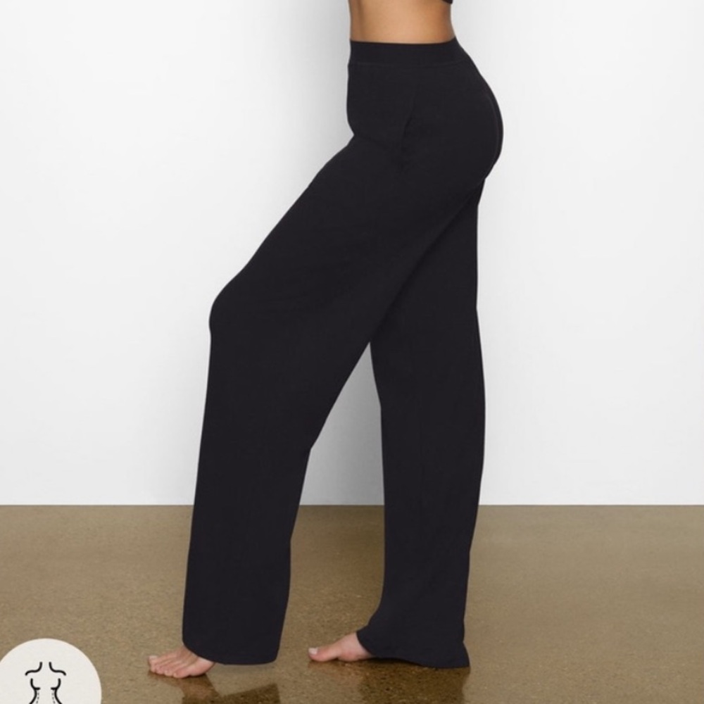SKIMS Black Boyfriend Loose Pant XL NWT - Picture 2 of 3